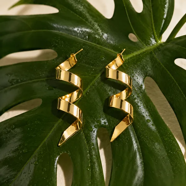 Gold_Plated_Spiral_Statement_Earrings