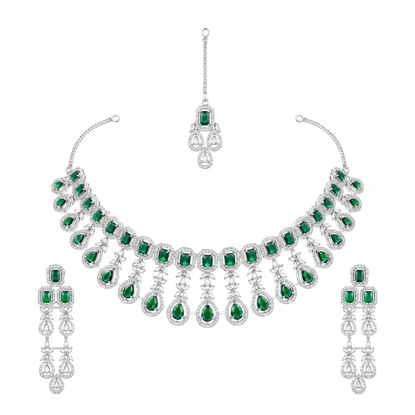 Emerald_Royale_American_Diamond_Necklace_Set