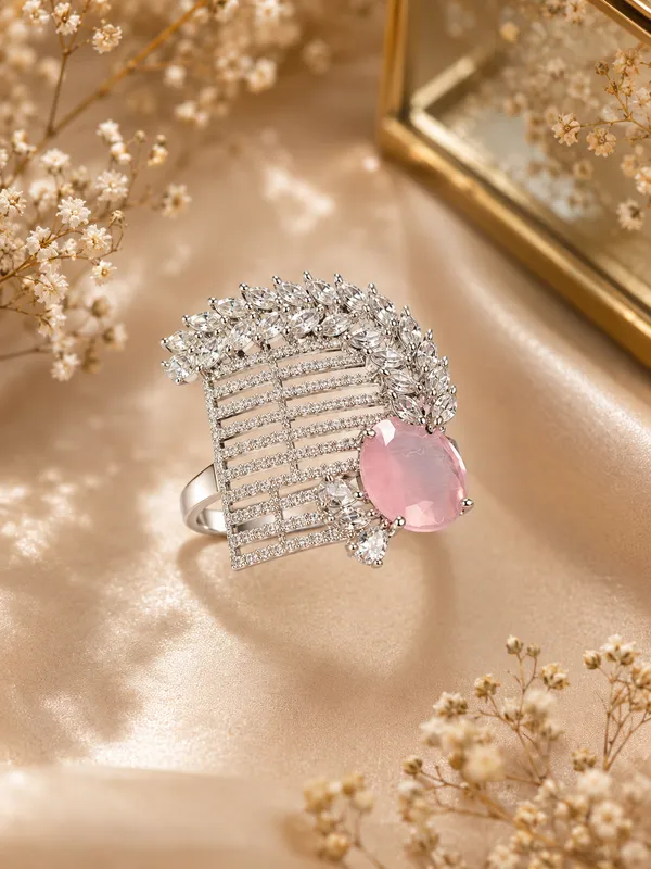 Silver_Tone_Stone_Embellished_Ring_for_Women
