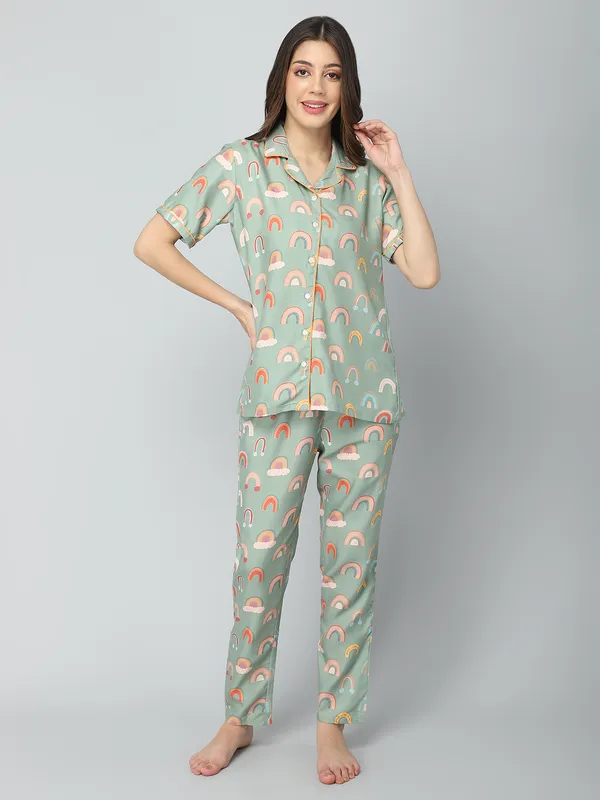 Mint_Green_Cotton_Night_Dress_For_Womem
