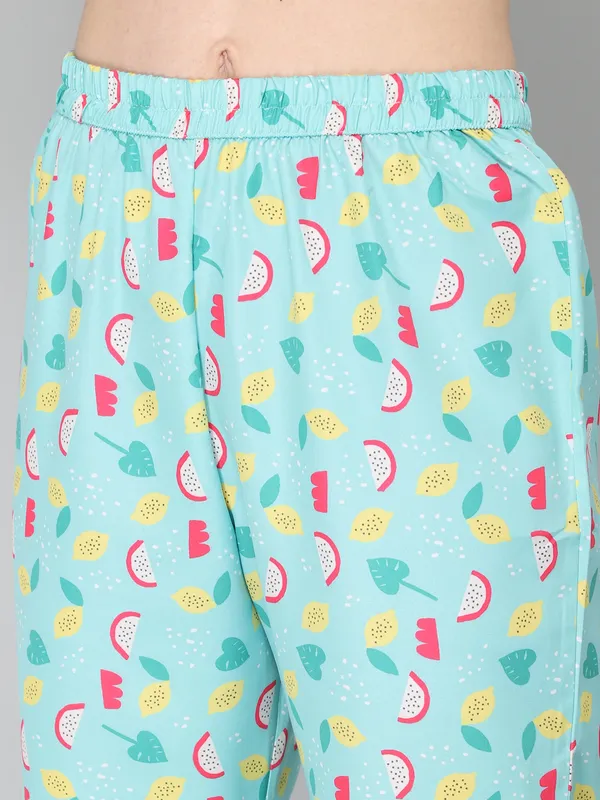 Turquoise_Cotton_Night_Dress_For_Womem