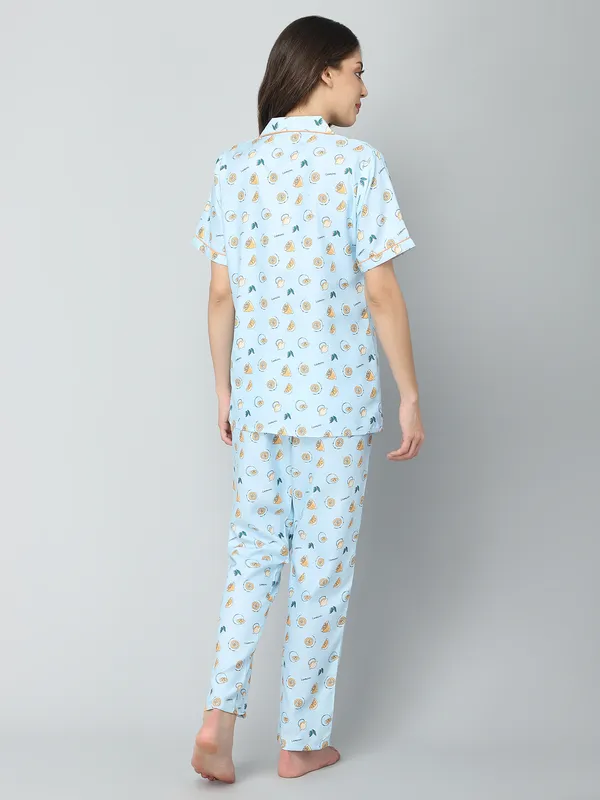 Light_Blue_Cotton_Night_Dress_For_Womem