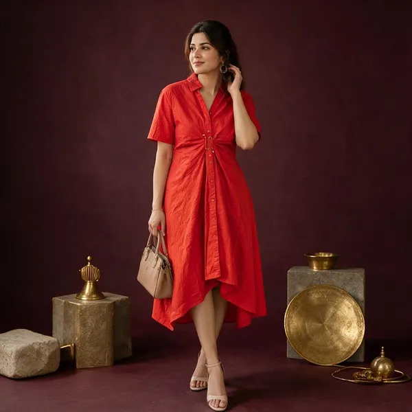 Red_Pleated_Halter_Neck_Maxi_Dress_For_Women
