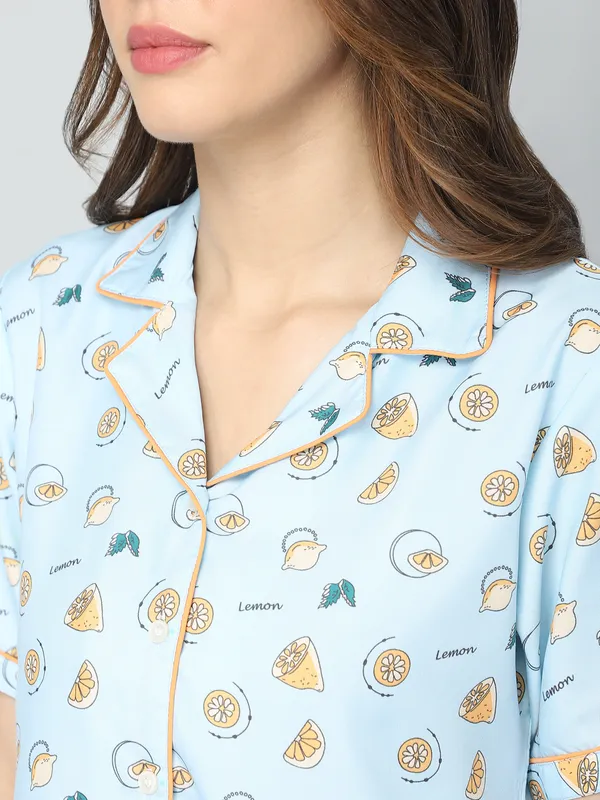 Light_Blue_Cotton_Night_Dress_For_Womem