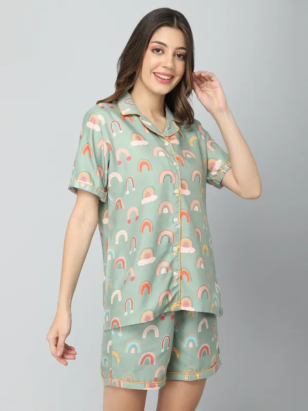 Mint_Green_Cotton_Night_Dress_For_Womem