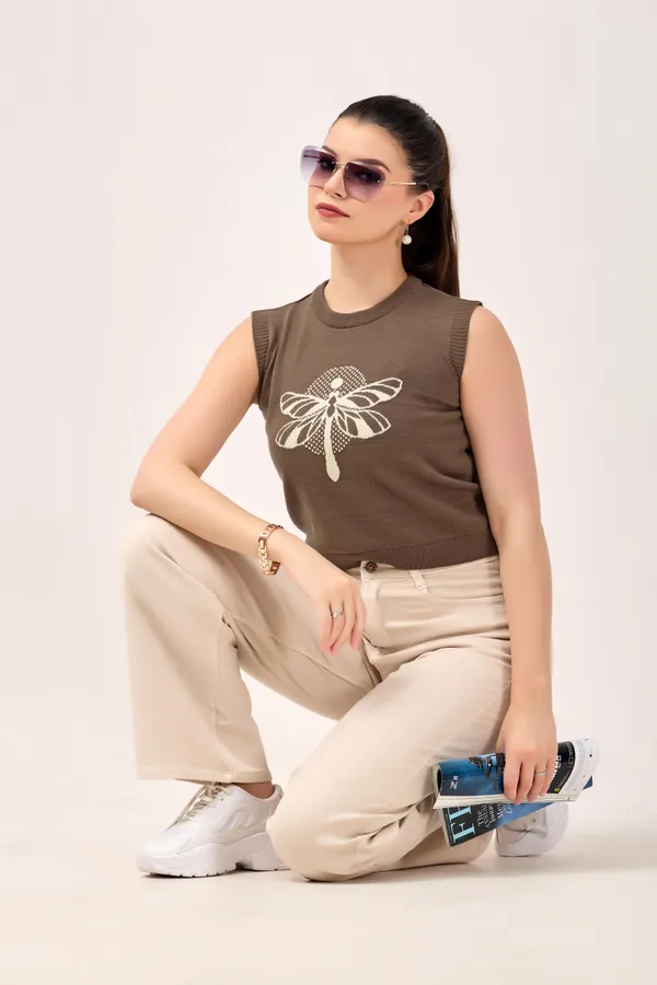 Brown_Cotton_Top_For_Womem
