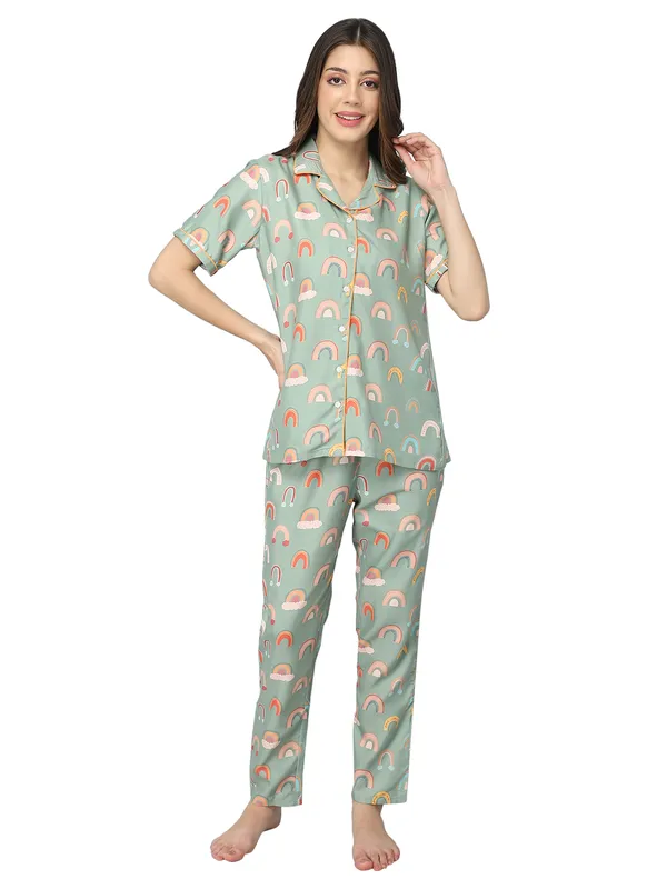 Mint_Green_Cotton_Night_Dress_For_Womem