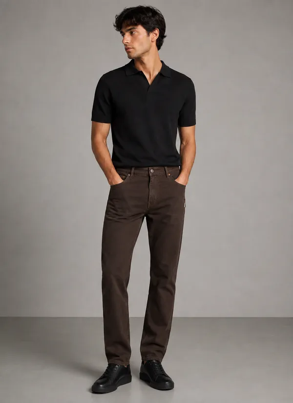 Brown_Denim_Casual_Fit_Jeans_For_Men