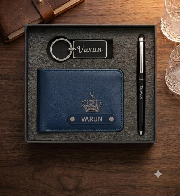 Blue_Faux_Leather_Men_Customize_Wallet_For__Men