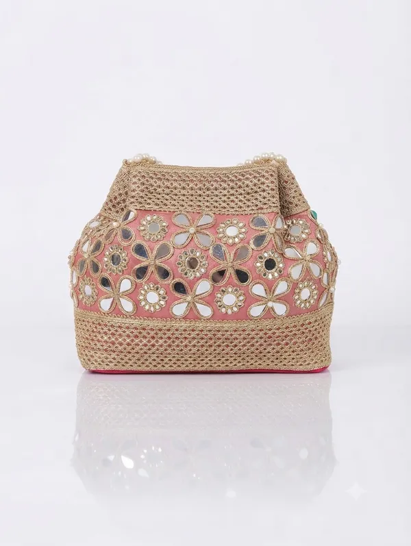 Pink_Polyester_Potli_Hand_Bag_For__Women
