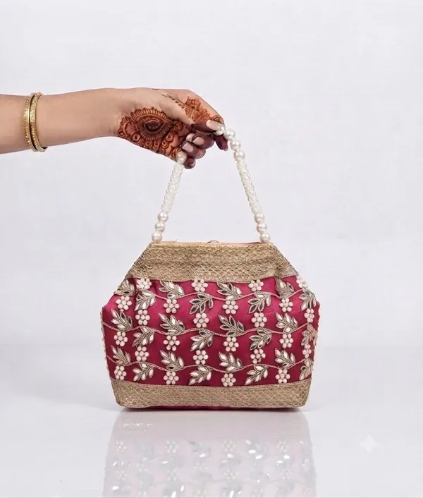 Pink_Polyester_Potli_Hand_Bag_For__Women