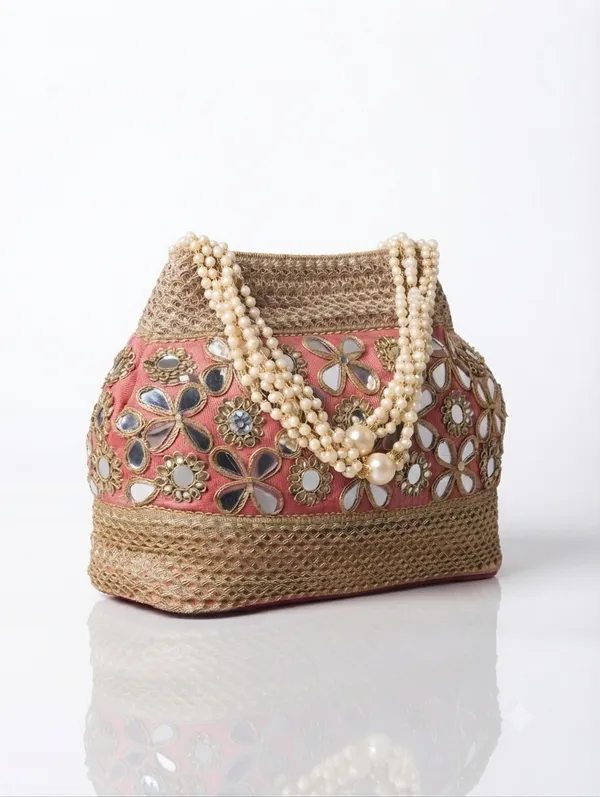 Pink_Polyester_Potli_Hand_Bag_For__Women