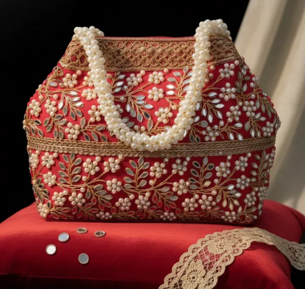 Red_Velvet_Embroidered_Potli_Handbag_For_Women