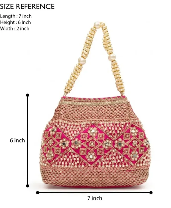 Pink_Polyester_Potli_Hand_Bag_For__Women