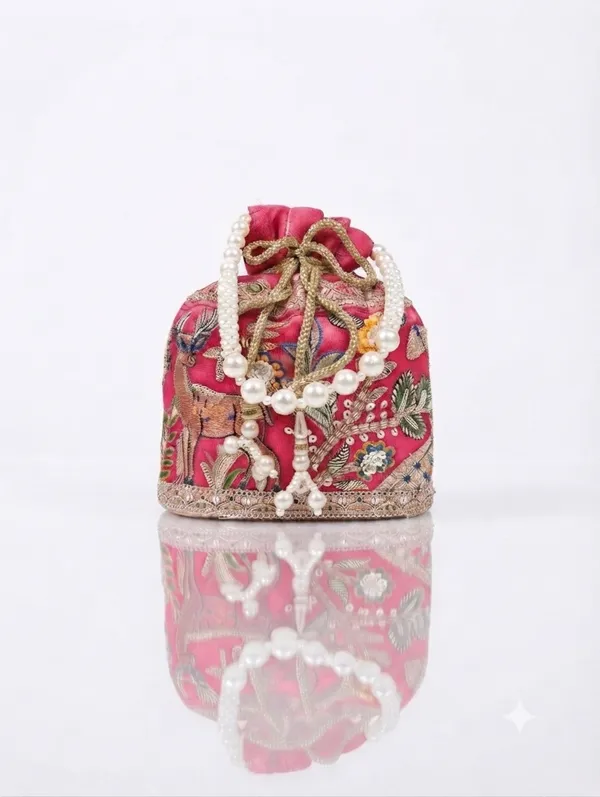 Pink_Polyester_Potli_Hand_Bag_For__Women