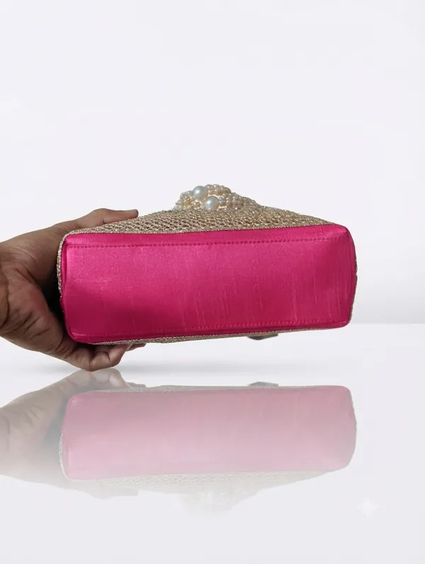 Pink_Polyester_Potli_Hand_Bag_For__Women