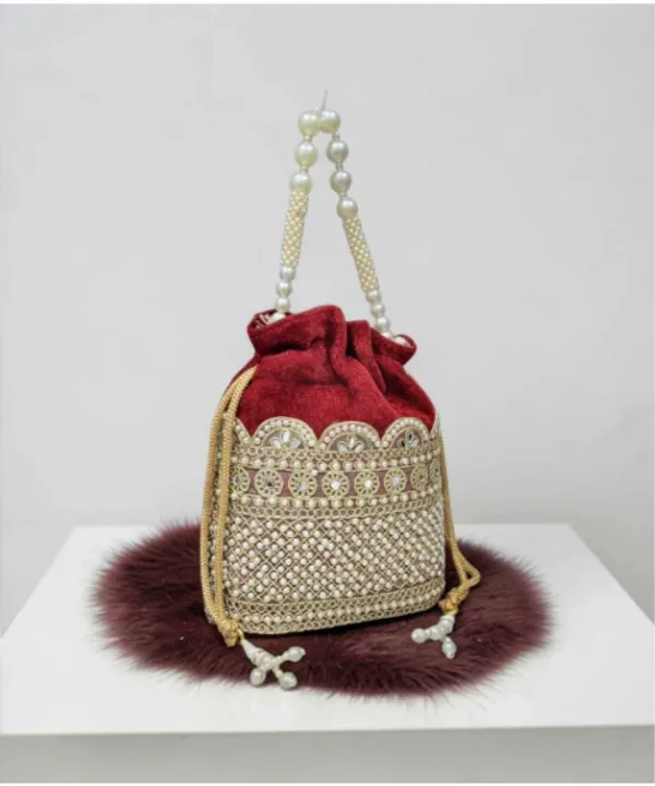 Red_Velvet_Embellished_Potli_Bag_for_Women
