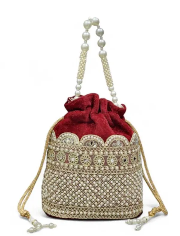 Red_Velvet_Embellished_Potli_Bag_for_Women