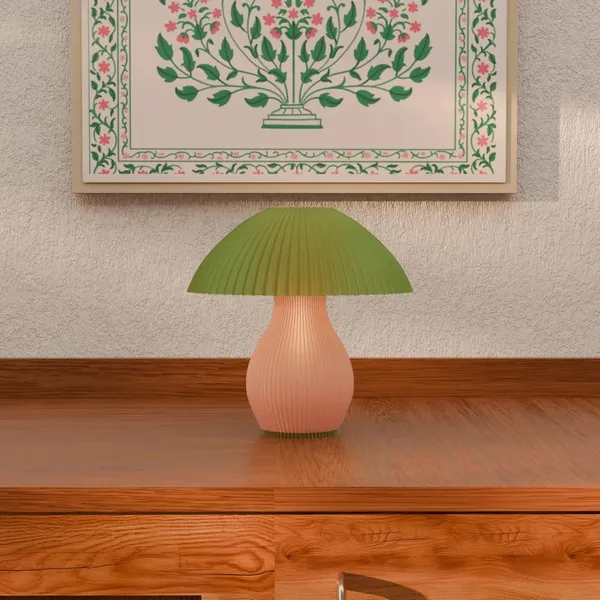 Green_Peach_Ribbed_Contemporary_Table_Lamp