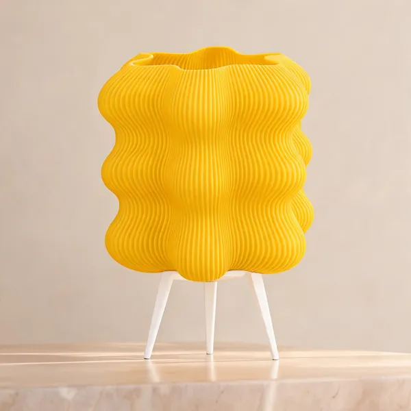 Yellow_Ribbed_Sculptural_Table_Lamp