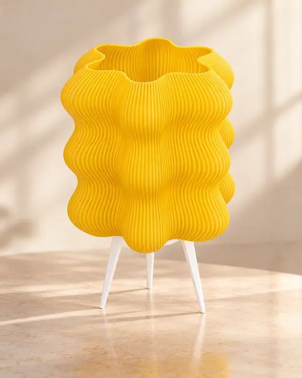 Yellow_Ribbed_Sculptural_Table_Lamp