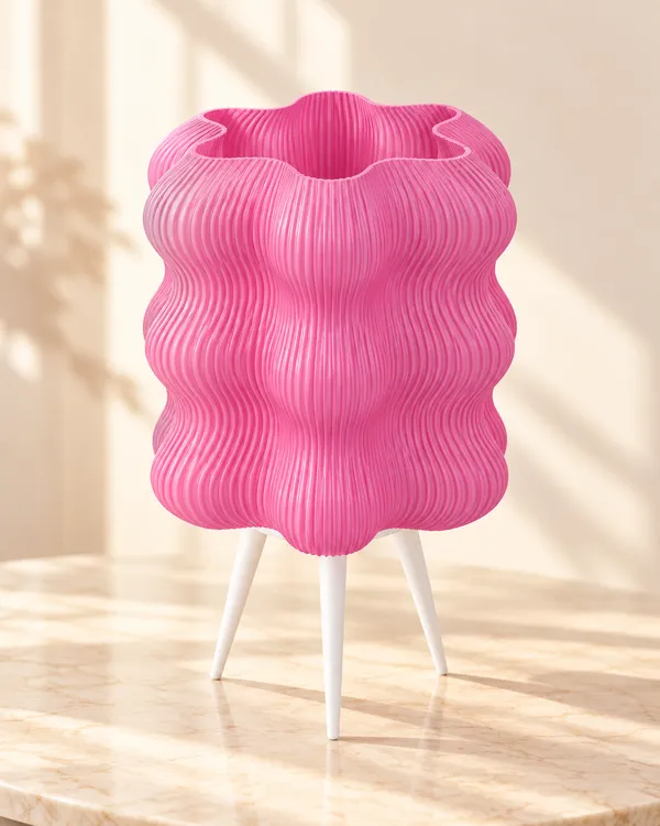Pink_Ribbed_Sculptural_Table_Lamp