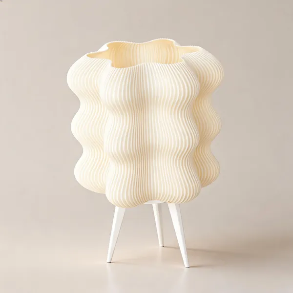 White_Ribbed_Sculptural_Table_Lamp