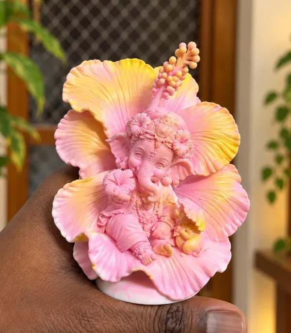 Ganesh_Resin_Decorative_Idol_Pink_Yellow