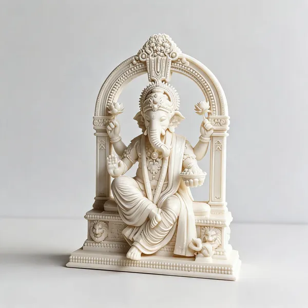 Sitting_Ganesh_Resin_Decorative_Idol_White