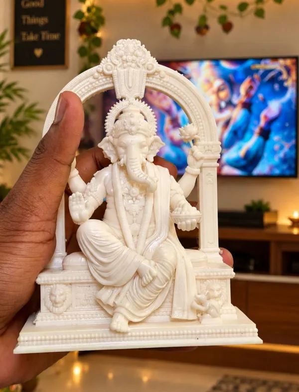 Sitting_Ganesh_Resin_Decorative_Idol_White