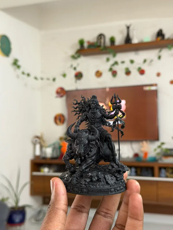Shiva_With_Nandi_Resin_Idol_Black_8Cm_Temple_Decor