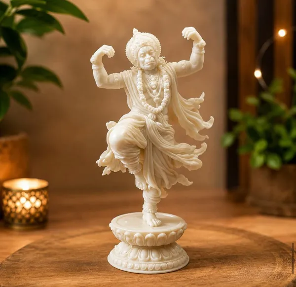 Hanuman_Resin_Decorative_Idol_White