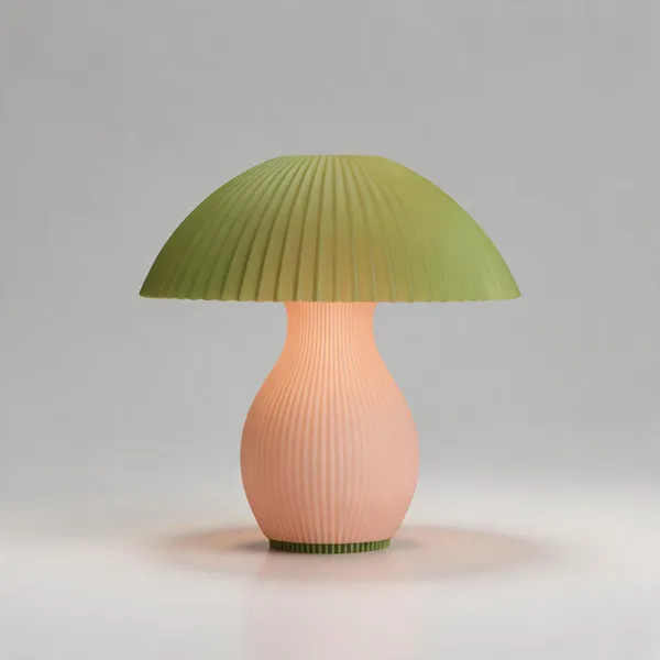 Green_Peach_Ribbed_Contemporary_Table_Lamp