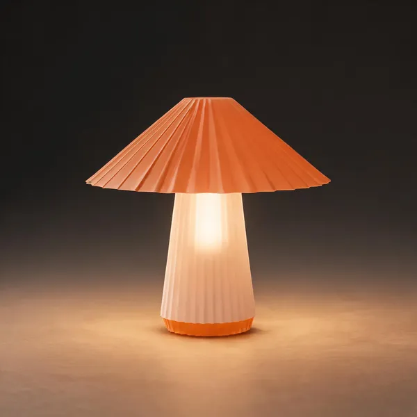 Orange_Pleated_Mushroom_Decorative_Table_Lamp