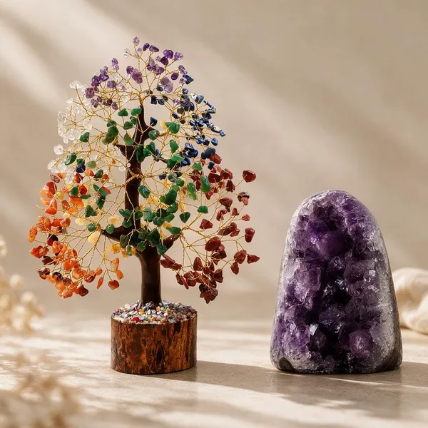 Krystalsnmore_7_Chakra_Tree_and_Amethyst_Geode_Combo