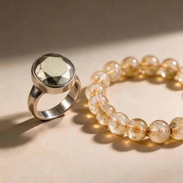 Krystalsnmore_Black_Tourmaline_Pendant,_Pyrite_Ring_and_Citrine_Bracelet_Combo