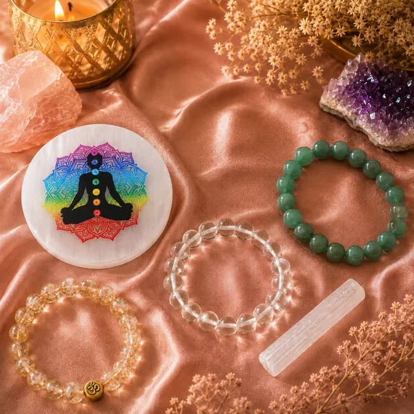 Krystalsnmore_Selenite_Plate,_Clear_Quartz,_Citrine_and_Green_Aventurine_Combo