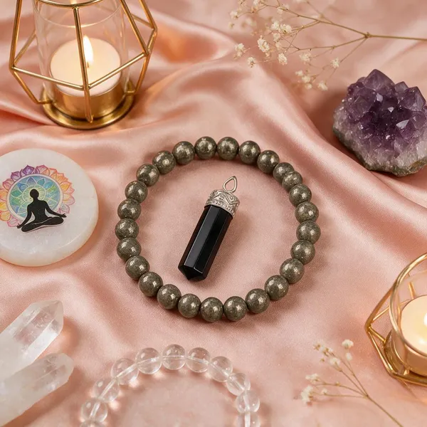 Krystalsnmore_Pyrite_Bracelet_and_Black_Tourmaline_Pendant_Combo