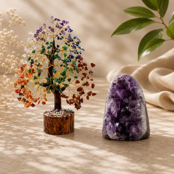 Krystalsnmore_7_Chakra_Tree_and_Amethyst_Geode_Combo