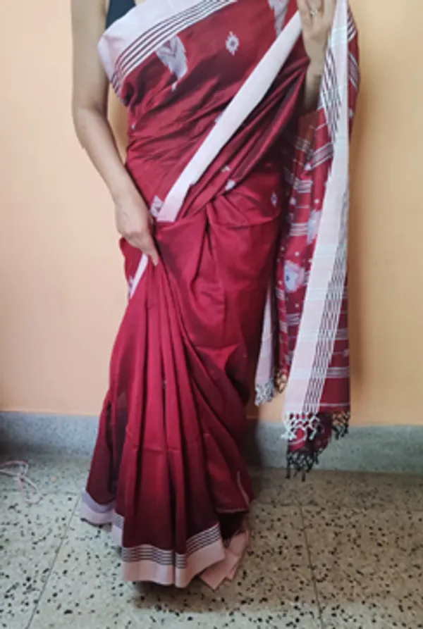 Maroon_Geometric_Print_Saree_for_Women