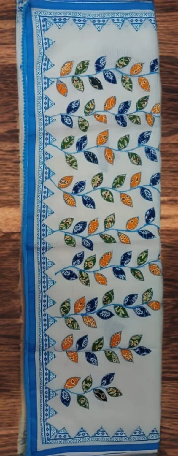 Blue_Leaf_Print_Saree_for_Women