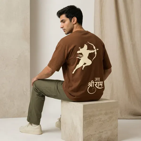 Brown_Cotton_Oversized_Graphic_T_Shirt_For_Unisex