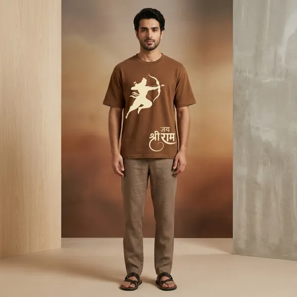 Brown_Cotton_Oversized_Graphic_T_Shirt_For_Unisex