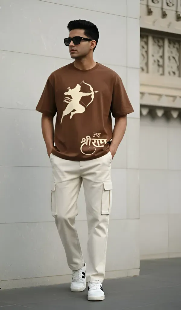 Brown_Cotton_Oversized_Graphic_T_Shirt_For_Unisex