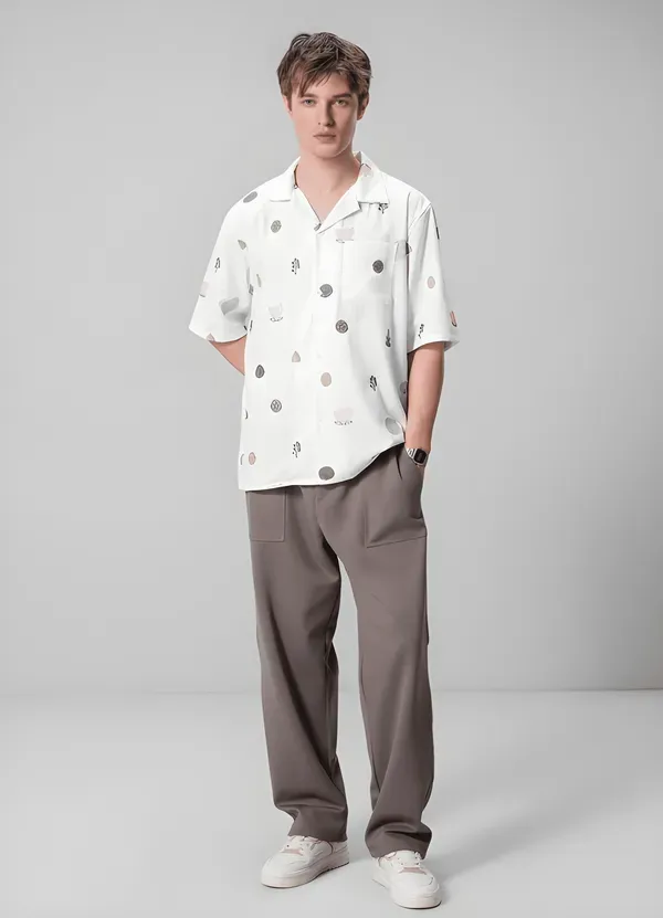 Hasal_Men_S_White_Floral_Abstract_Print_Cuban_Collar_Half_Sleeve_Shirt