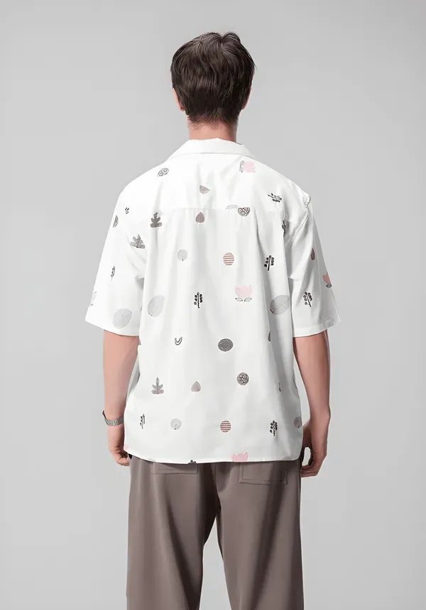 Hasal_Men_S_White_Floral_Abstract_Print_Cuban_Collar_Half_Sleeve_Shirt