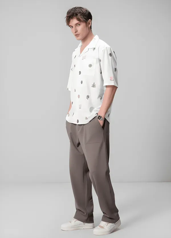 Hasal_Men_S_White_Floral_Abstract_Print_Cuban_Collar_Half_Sleeve_Shirt