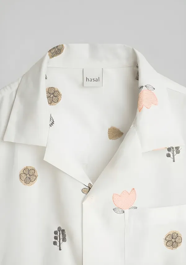 Hasal_Men_S_White_Floral_Abstract_Print_Cuban_Collar_Half_Sleeve_Shirt