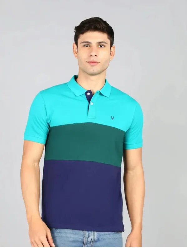 Men's_Aqua_Blue,_Green_&_Navy_Colorblock_Polo_T-Shirt