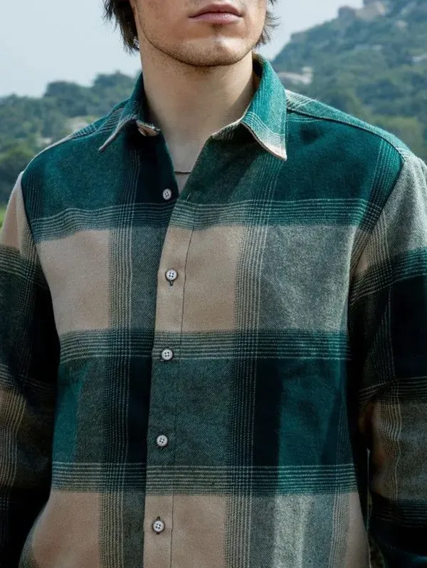 Hasal_Emerald_Check_Premium_Casual_Shirt